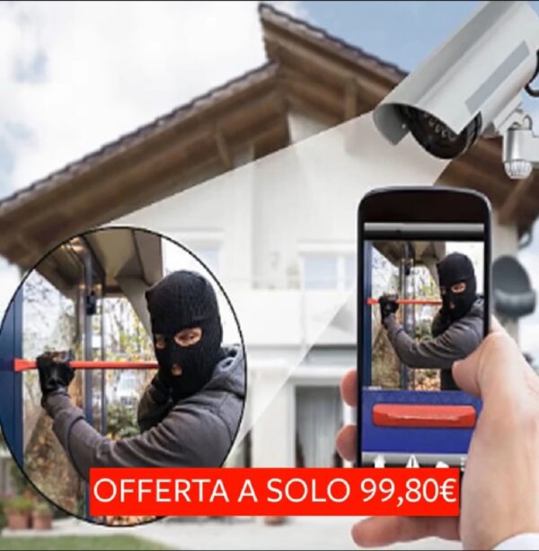 Kit Videosorveglianza Full Hd 1080p ahd 4 Telecamere 4 Canali