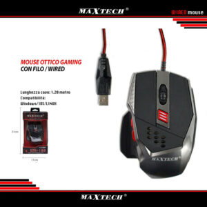 Mouse da Gioco Gaming con luci RGB 6 Tasti precisione DPI Struttura Squadrata e velocità Online Game Giochi per pc Computer Notebook 11.5 x 8.5 cm M-GM001 C28