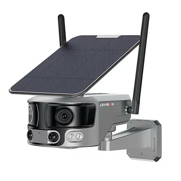 180 Gradi Telecamera Panoramica Solare 4K con Doppio Obiettivo e Tracciamento Intelligente