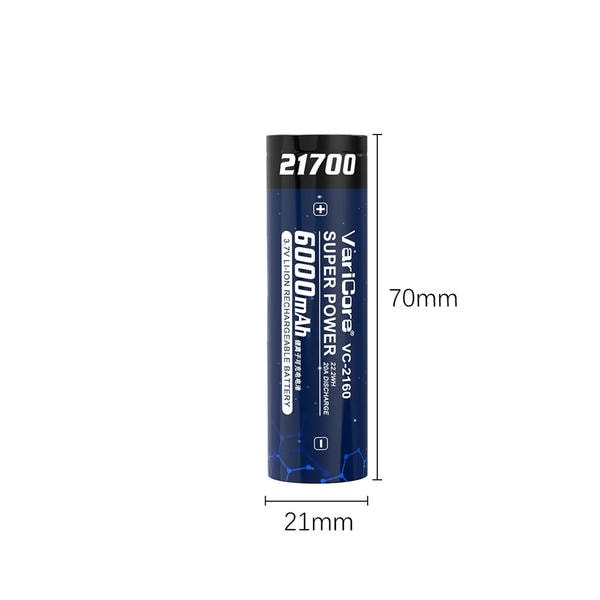 Batteria 21700 6000mAh al litio 3.7V batteria ricaricabile adatta per torcia elettrica