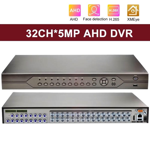 Dvr 32 Canali Xvr Nvr 8 mpx 4k Riconoscimento Facciale app Xmeye