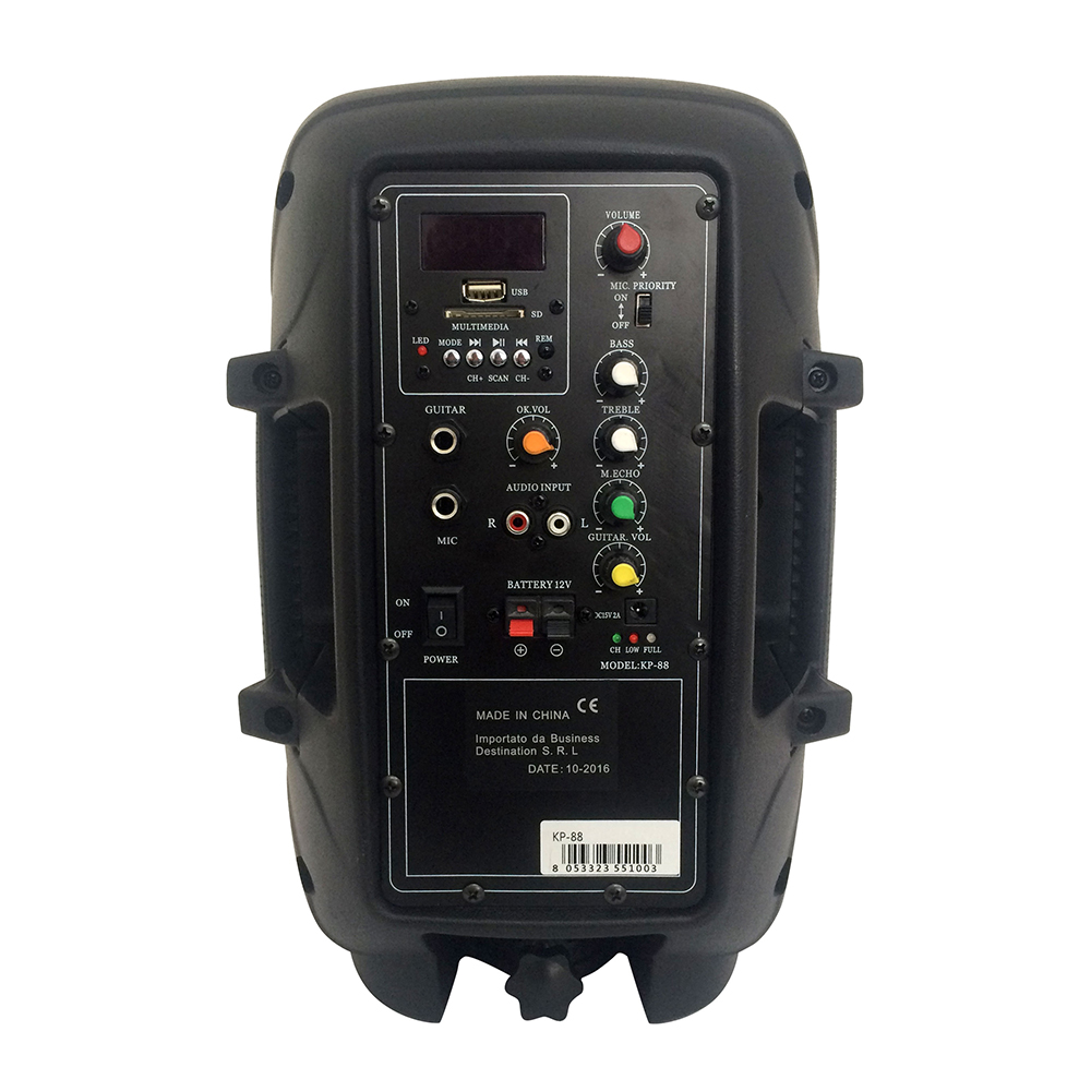 Cassa acustica amplificata 150W max con batteria - bluetooth - SD/USB - radio