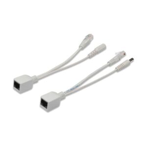 Adattatore PoE Passivo con Iniettore e Splitter – Fast Ethernet – Connettori RJ45 e DC 5,5 mm