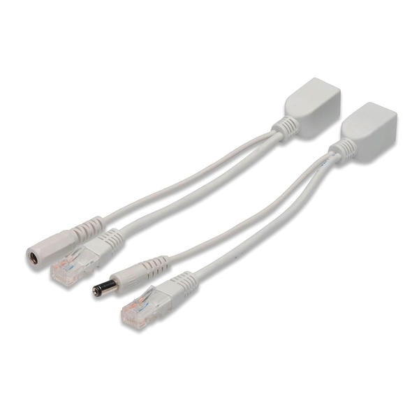 Adattatore PoE Passivo con Iniettore e Splitter – Fast Ethernet – Connettori RJ45 e DC 5,5 mm
