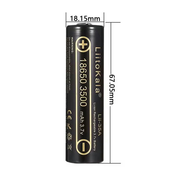 Batteria 18650 35A con Pin Ricaricabile 3500 MHa Professionale per sigarette elettriche svapo