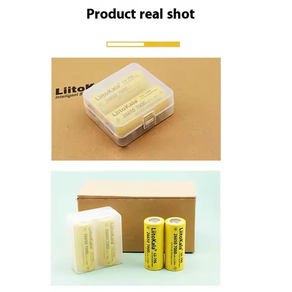 Batteria 26650 7000mAh 3.7V Ricaricabile Alta Capacità, 35A di Scarica