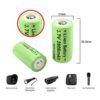 Batteria CR123A /16340 Ricaricabile e Caricabatterie Lcd