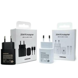 Caricabatterie Samsung 25w Originale con cavo USB-C to USB-C nero e bianco
