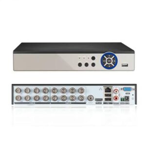 DVR 16 Canali 5mp Registratore Videosorveglianza Telecamere IP PoE WiFi e Coassiali