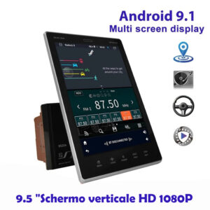 2 Din Android 9.1 Auto 9.5 "Lettore multimediale GPS Navigazione Stereo FM RDS Radio