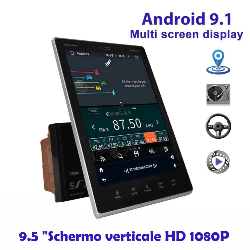 Doppio Din Autoradio con Bluetooth, 7 Pollici Stereo Auto Bluetooth con  Schermo 2 Din Autoradio Supporta FM/AUX/Connessione Mirroring con Controllo  al