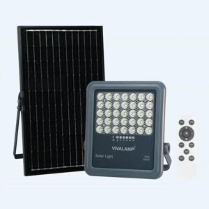 Faro Energia Solare Led 200W Con Pannello Faretto Crepuscolare Telecomando AI