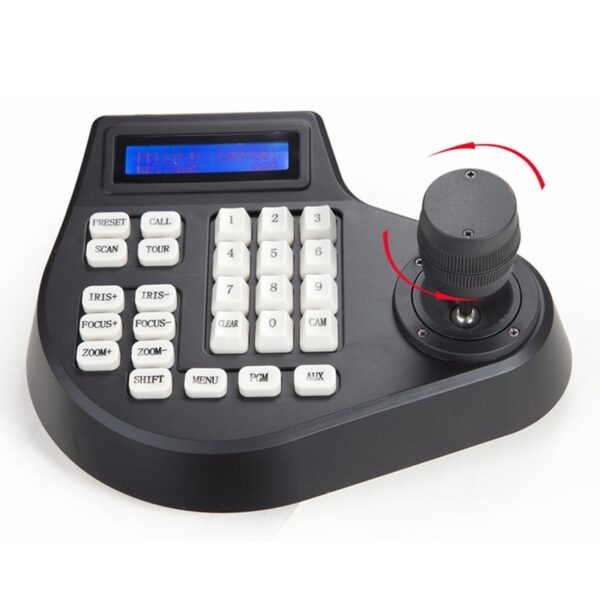 CCTV Joystick Keyboard Controller LCD Display for PTZ Speed Dome Camera Control
