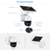 Telecamera Wifi Solare Ptz a batterie 3Mpx