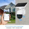 Telecamera Wifi Solare Ptz a batterie 3Mpx