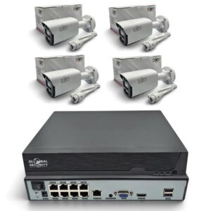Kit Videosorveglianza IP 8MP 4K GSS Pro | NVR 8 Canali e Telecamere Bullet AI