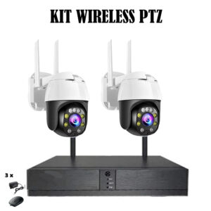 Kit Videosorveglianza PTZ IP Wireless nvr 4 canali 4 Telecamere