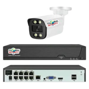 Kit Videosorveglianza Poe ip 8 Mpx 4k Microfono Integrato 2,8mm 4 LED