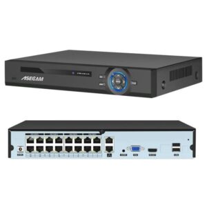 NVR 16 Canali 4K 8MP POE H.265 Onvif con AI Face Detection e Audio