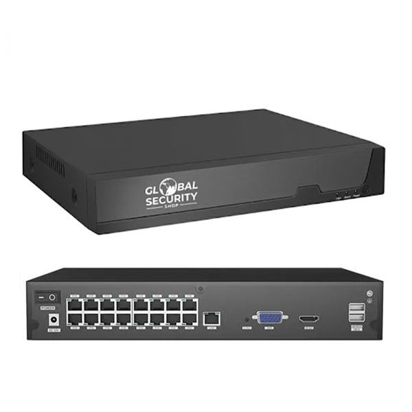GSS Ultra NVR 16 Canali PoE 4K – Videoregistratore IP con Switch Integrato e Doppio HDD