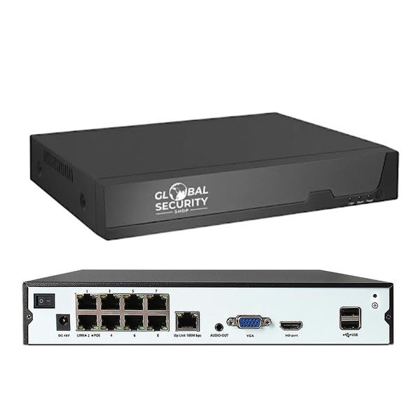 GSS Ultra NVR 8 Canali PoE 4K – Videoregistratore IP Professionale con Switch Integrato e IA