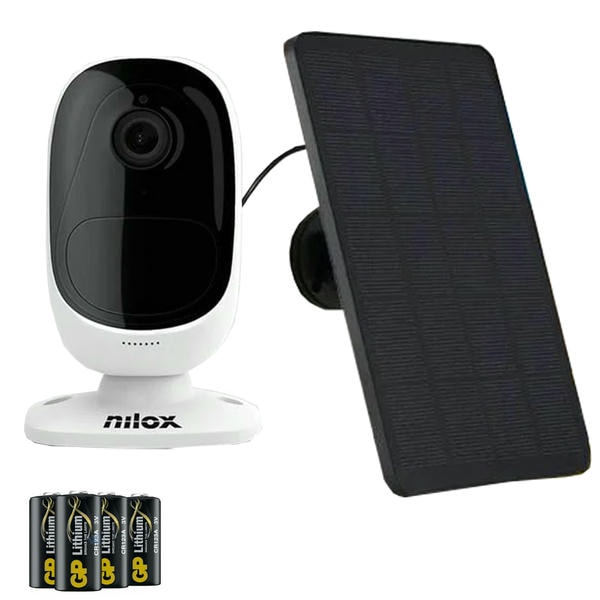 Nilox Smart Security Wifi Pannello Solare a Batterie con Audio