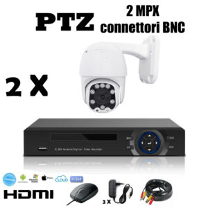 Kit 2 PTZ 2Mpx Bnc Ahd 1080p Audio Bidirezionale
