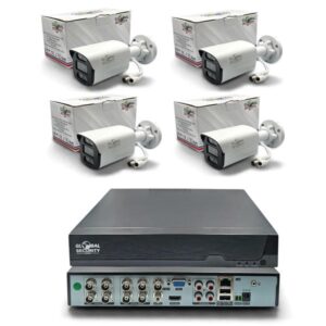 Kit Videosorveglianza 5 Megapixel GSS Pro | Sistema Filare con DVR 8 Megapixel Lite AI e Telecamere F1.2