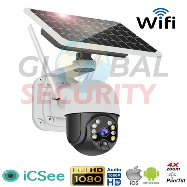 Telecamera Security Solare Wireless 2K - PTZ, Visione Notturna, PIR, Wi-Fi 2.4G, 2 Pezzi - Foto 4