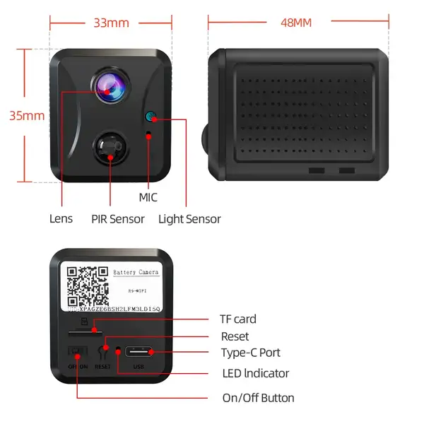 Telecamera Con Scheda Sim 4g Spia 5 Mpx Batteria 3800 mAh