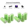 Batteria CR123A /16340 Ricaricabile e Caricabatterie Lcd
