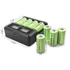 Batteria CR123A /16340 Ricaricabile e Caricabatterie Lcd
