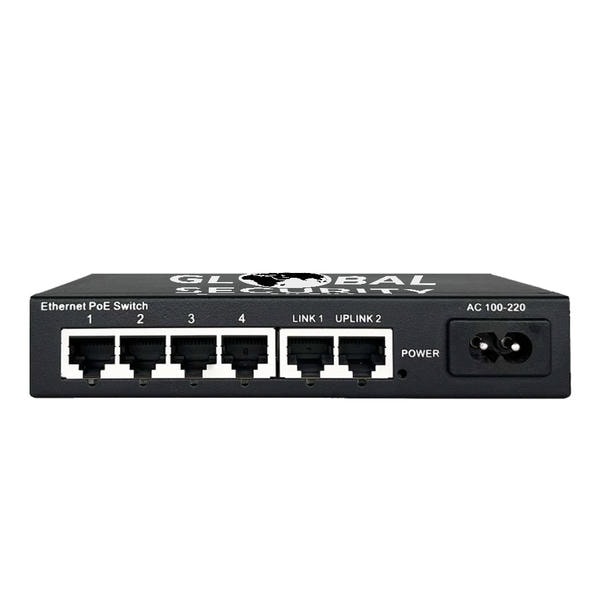 Switch PoE 4 porte+2 Porte 100Mbps GSS Pro