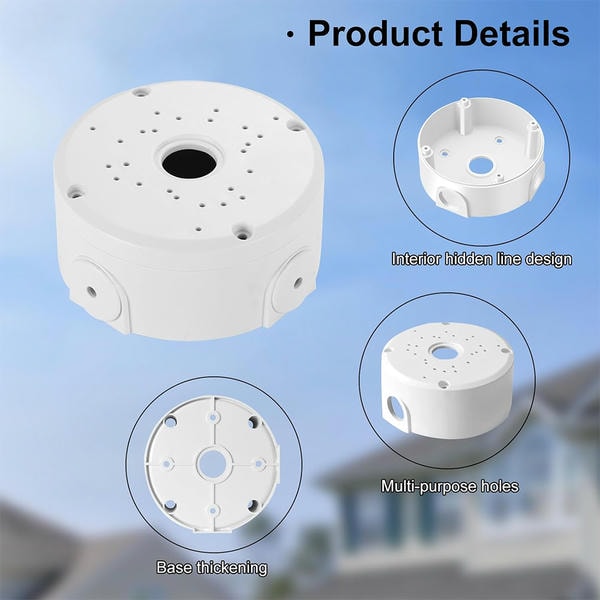 Scatola di Giunzione in Plastica Universale GSS Pro per Telecamere Dome - Base Stagna Nascondi Cavi Ø 120mm