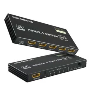 Switch Interruttore Splitter HDMI 2.1 120Hz 8K 5 porte 48gbps con telecomando Dolby Vison