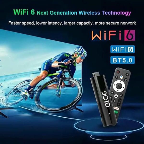 TV Stick Android 13 8K con Wi-Fi 6 | 4GB + 32GB, Controllo Vocale