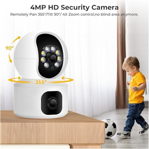 Telecamera a Doppia Lente Baby Monitor Ip Wifi 8 mpx 4k