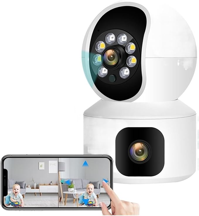 Telecamera a Doppia Lente Baby Monitor Ip Wifi 8 mpx 4k