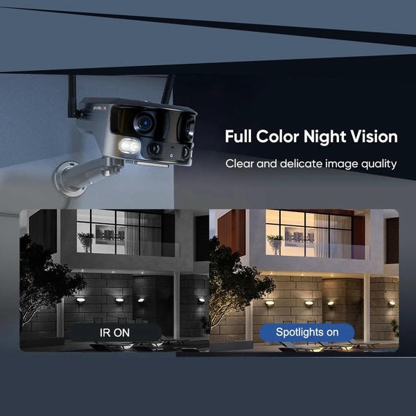 180 Gradi Telecamera Panoramica Solare 4K con Doppio Obiettivo e Tracciamento Intelligente