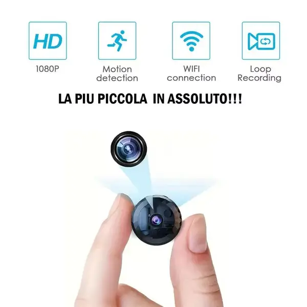 Telecamera Spia Wifi Microcamera p2p Infrarossi Mini