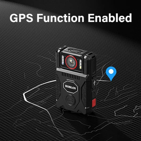 Body Cam 4k BOBLOV M7 Pro 4K con GPS, 128GB, 15 Ore di Registrazione, Obiettivo 180°, Visione Notturna