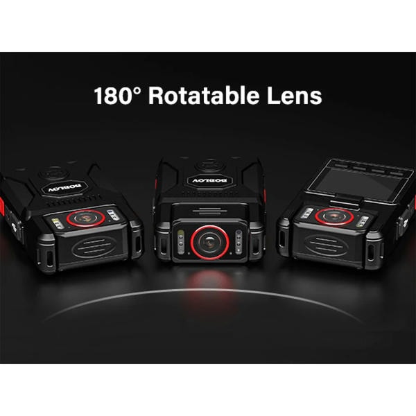 Body Cam 4k BOBLOV M7 Pro 4K con GPS, 128GB, 15 Ore di Registrazione, Obiettivo 180°, Visione Notturna