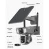 Telecamera Solare a Doppia Lente 4G e WiFi tre obiettivi 12 Mpx con 6x Zoom Doppio PIR Detection Auto Tracking