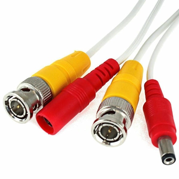 Cavo Video Matassa Bnc Plug Alimentazione Videosorveglianza Telecamera 5,10,15,20,30,50mt