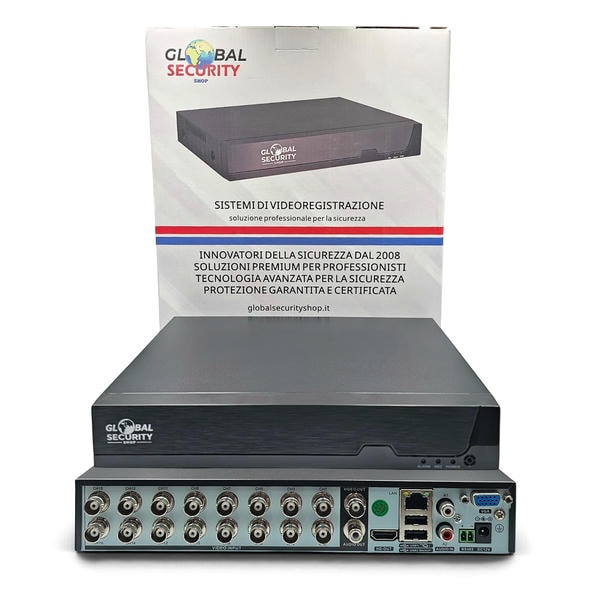 DVR 16 Canali 5 Megapixel Lite | Videoregistratore XVR Ibrido GSS Pro con Uscita 4K Reale e AI