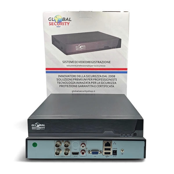 DVR 4 Canali 8 Megapixel Lite | Videoregistratore XVR GSS Ultra con AI e Audio su Coassiale