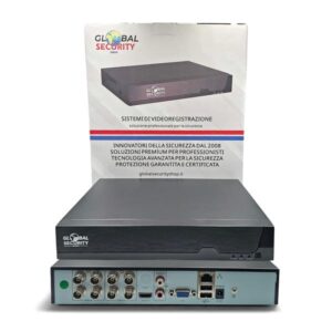DVR 8 Canali 8 Megapixel Lite | Videoregistratore XVR GSS Ultra con AI, 2 HDD e Audio Coassiale