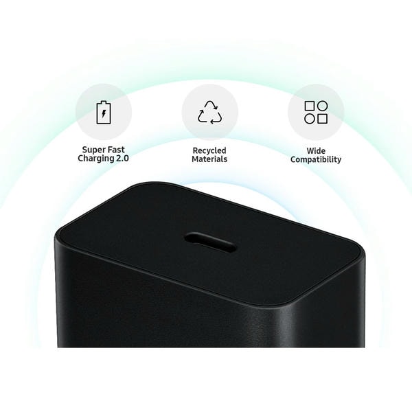 Caricabatterie Samsung 45w con cavo USB-C to USB-C nero e bianco