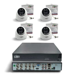 Kit Videosorveglianza Dome 5 Megapixel GSS Pro | Sistema Filare con DVR 8 Megapixel Lite AI e Ottica F1.2