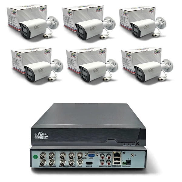 Kit Videosorveglianza 5 Megapixel GSS Pro | Sistema Filare con DVR 8 Megapixel Lite AI e Telecamere F1.2